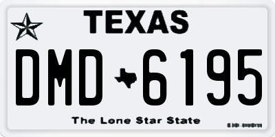 TX license plate DMD6195