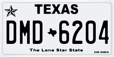 TX license plate DMD6204