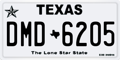 TX license plate DMD6205