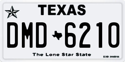 TX license plate DMD6210