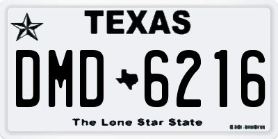TX license plate DMD6216