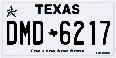 TX license plate DMD6217
