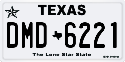 TX license plate DMD6221