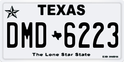 TX license plate DMD6223