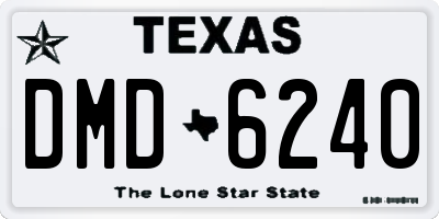 TX license plate DMD6240