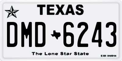 TX license plate DMD6243