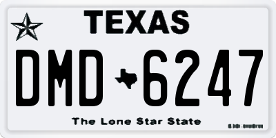 TX license plate DMD6247