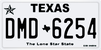 TX license plate DMD6254