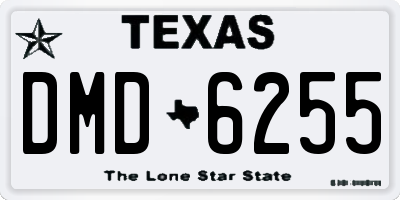 TX license plate DMD6255