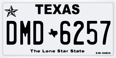 TX license plate DMD6257