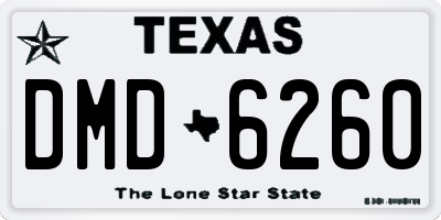 TX license plate DMD6260