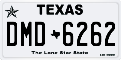 TX license plate DMD6262