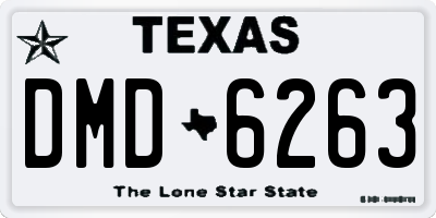 TX license plate DMD6263