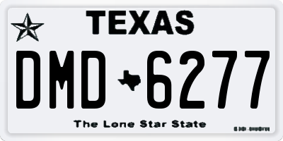 TX license plate DMD6277