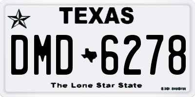 TX license plate DMD6278
