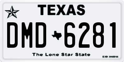 TX license plate DMD6281