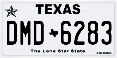 TX license plate DMD6283