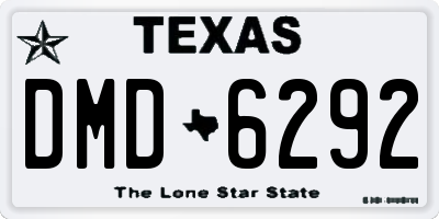 TX license plate DMD6292