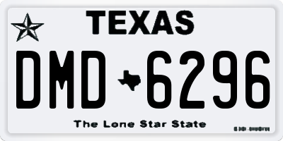 TX license plate DMD6296