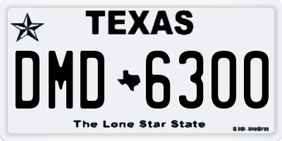TX license plate DMD6300