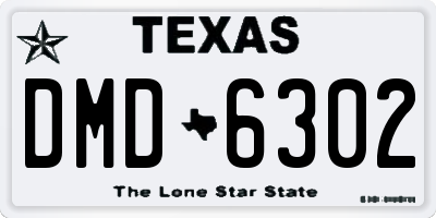 TX license plate DMD6302