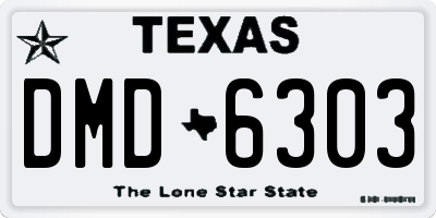 TX license plate DMD6303