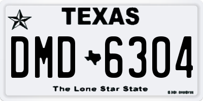 TX license plate DMD6304