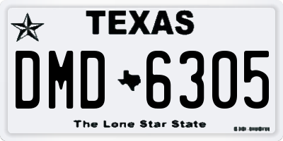 TX license plate DMD6305