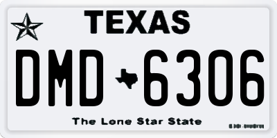TX license plate DMD6306