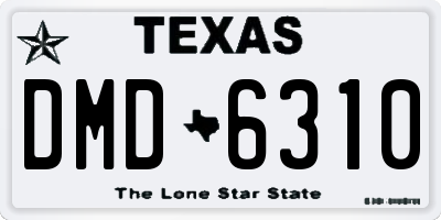 TX license plate DMD6310