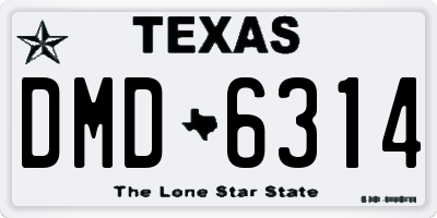 TX license plate DMD6314