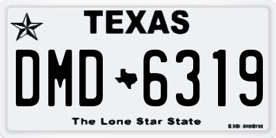TX license plate DMD6319