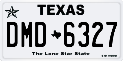 TX license plate DMD6327