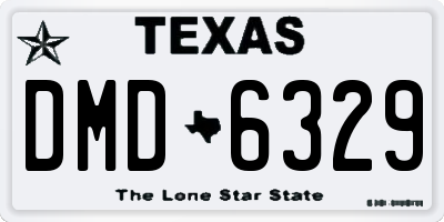 TX license plate DMD6329