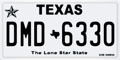 TX license plate DMD6330