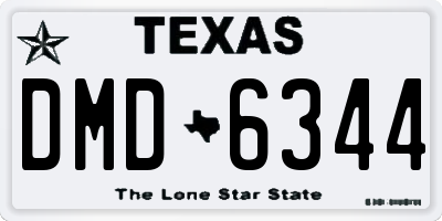 TX license plate DMD6344