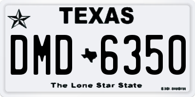 TX license plate DMD6350
