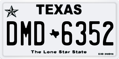 TX license plate DMD6352