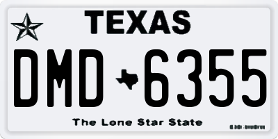 TX license plate DMD6355