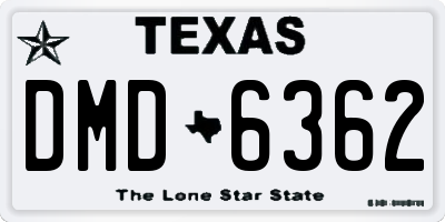 TX license plate DMD6362