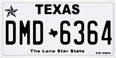TX license plate DMD6364