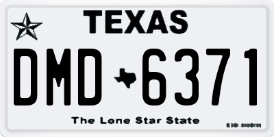 TX license plate DMD6371