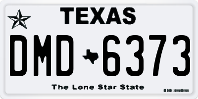 TX license plate DMD6373