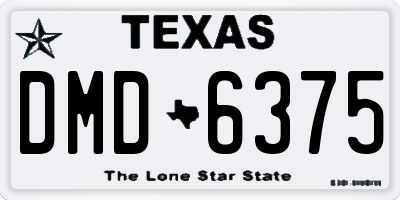 TX license plate DMD6375