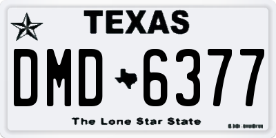 TX license plate DMD6377