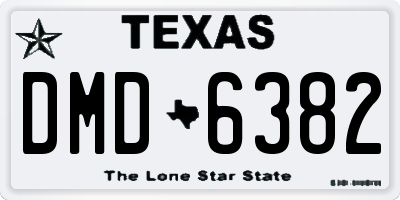 TX license plate DMD6382