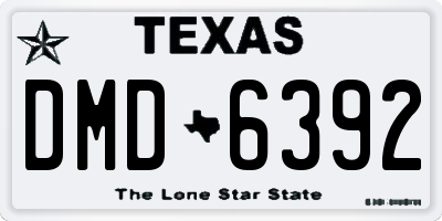 TX license plate DMD6392