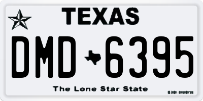 TX license plate DMD6395
