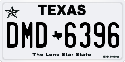 TX license plate DMD6396