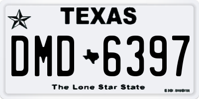 TX license plate DMD6397